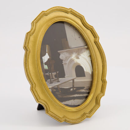 Gold Oval Vintage Photo Frame 4x6 - Image 1 - please select to enlarge image