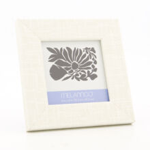 White Leather Photo Frame 4x4in