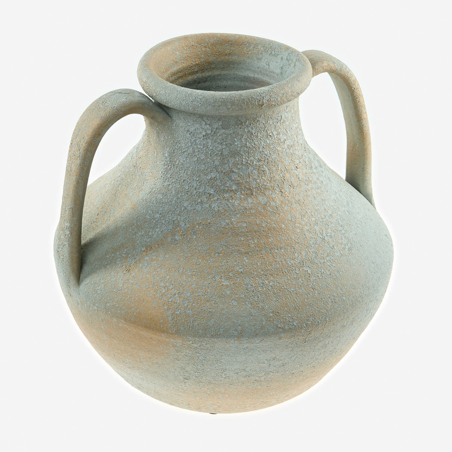 Hellblaue Vase aus Keramik 33x30cm