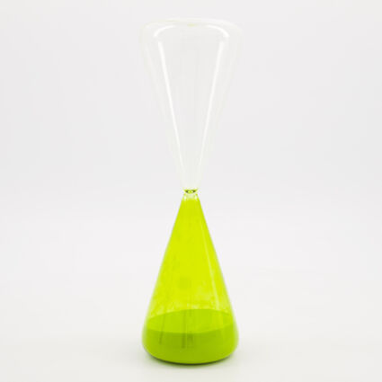 Yellow & Clear Large Sand Timer 30x9cm - Image 1 - please select to enlarge image
