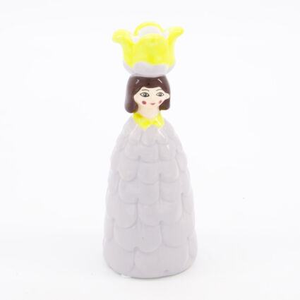 Grey Flower Girl Candle Holder 18x7cm - Image 1 - please select to enlarge image