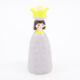 Grey Flower Girl Candle Holder 18x7cm - Image 1 - please select to enlarge image