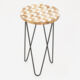 Cream Geometric Wooden Plant Stand 40x25cm - Image 1 - please select to enlarge image