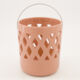 Pink Ceramic Diamond Lattice Lantern 18x15cm - Image 1 - please select to enlarge image