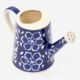 Blue Glazed Watering Can 16x30cm - Image 1 - please select to enlarge image