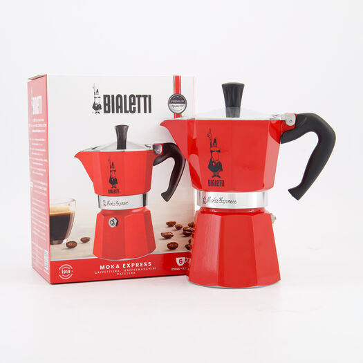 Red Moka Express Coffee Maker - Image 1 - please select to enlarge image