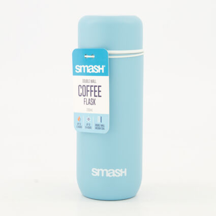 Sky Blue Matte Reusable Coffee Flask 200ml - Image 1 - please select to enlarge image