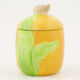 Yellow & Green Reusable Food Canister 16x11cm - Image 1 - please select to enlarge image