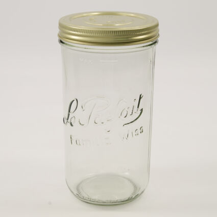 Clear Glass Screw Top Jar 22x13cm - Image 1 - please select to enlarge image