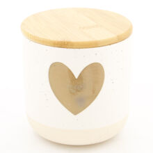 Cream Reusable Heart Canister 11x11cm