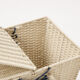 White & Navy Rattan Picnic Basket 46x33cm - Image 2 - please select to enlarge image