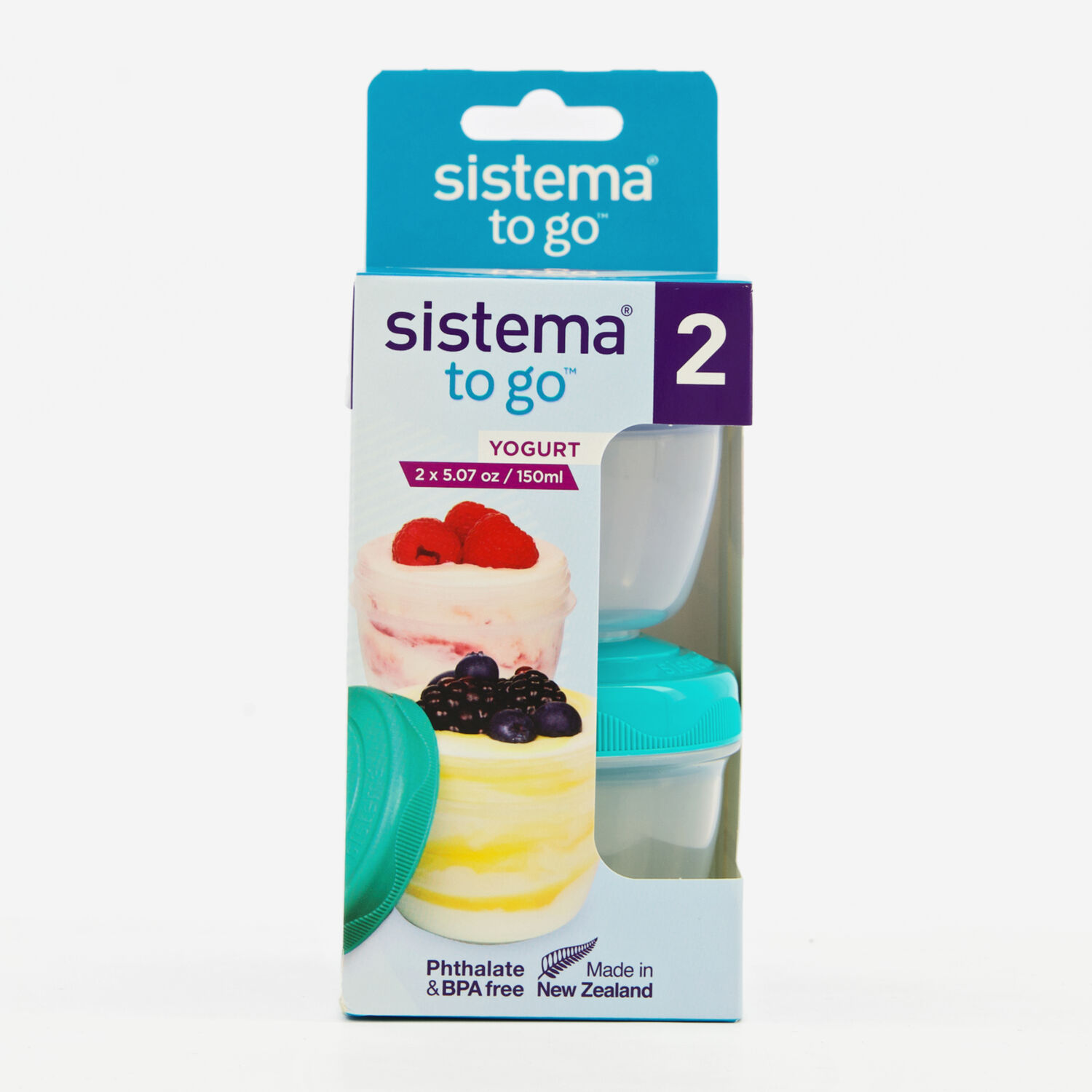 Sistema Containers - Yoghurt 2-Pack - 150 mL - Pink/Blue