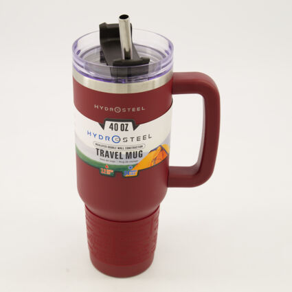 Maroon Reusable Insulated Travel Mug 1136ml - Image 1 - please select to enlarge image