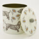 Cream Reusable Dog & Daisy Biscuit Tin 18x13cm - Image 2 - please select to enlarge image