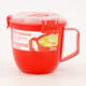 Red Reusable Microwave Small Soup Mug 565ml - Image 1 - please select to enlarge image
