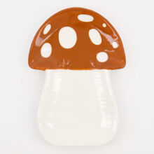 White Mushroom Spoon Rest 18.5x13cm