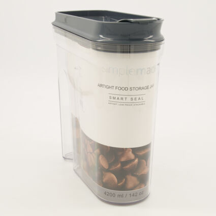 Grey Reusable Cereal Canister 4.2L - Image 1 - please select to enlarge image