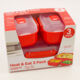 Three Pack Red Reusable Heat & Eat Pack - Image 1 - please select to enlarge image