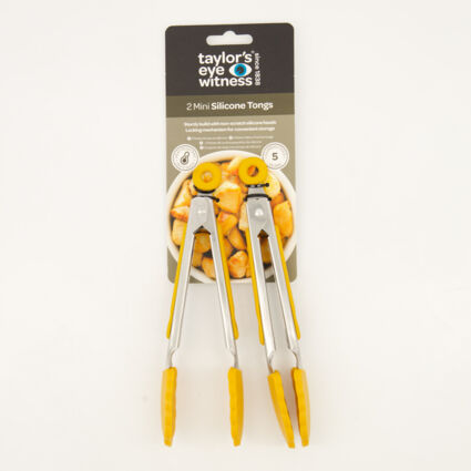 Two Pack Yellow Mini Tongs - Image 1 - please select to enlarge image