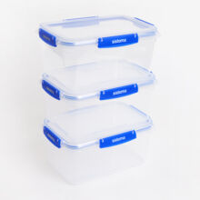 Three Pack Clear Klip It Plus Food Containers