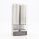 Two Pack Silver Hammered Salt & Pepper Mills  - Image 1 - please select to enlarge image