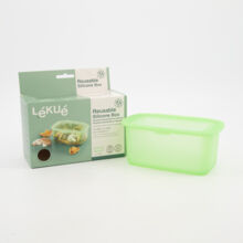 Green Reusable Silicone Food Storage Box 1L