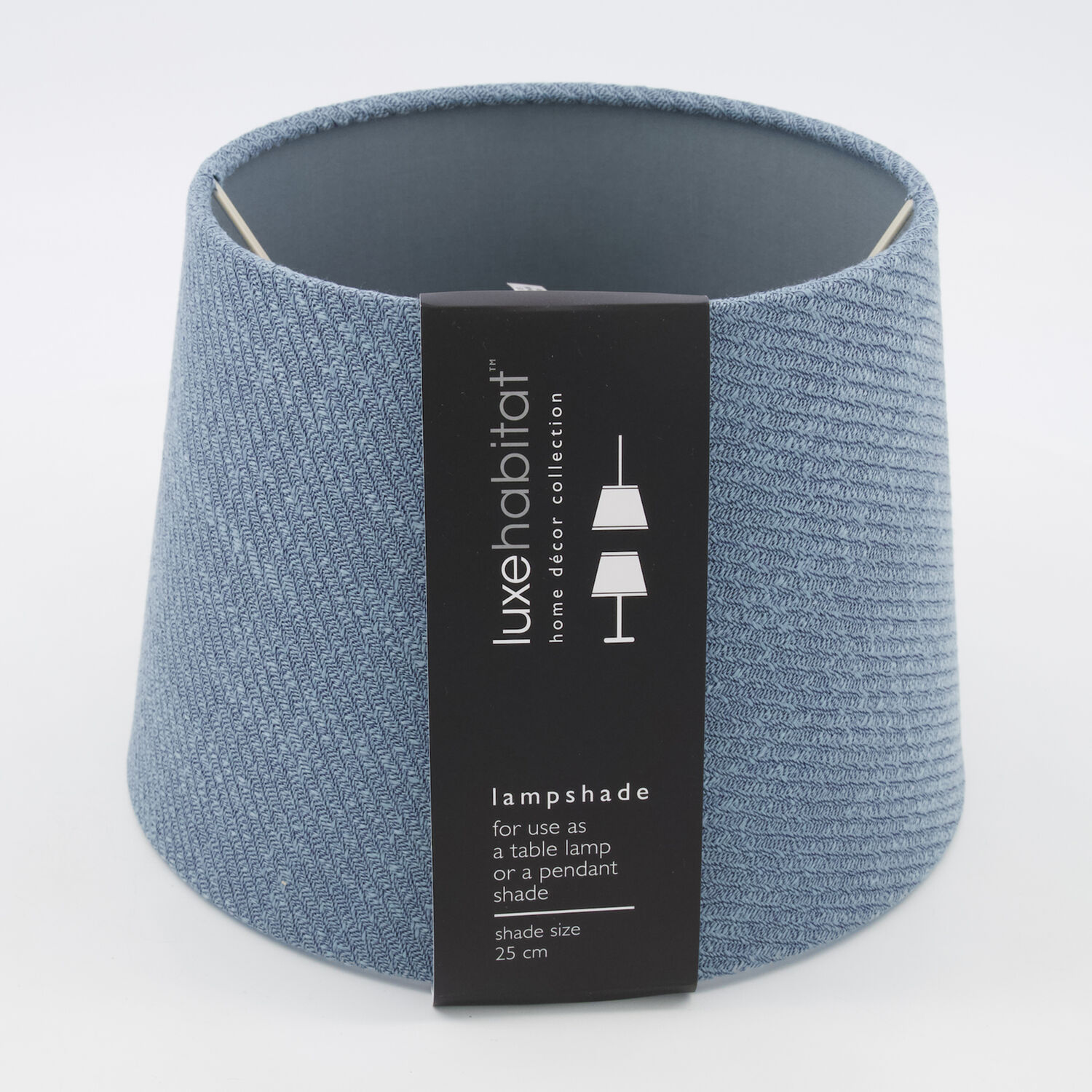 Blue Ribbed Shade 19x25cm TK Maxx UK1