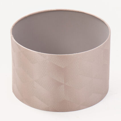 Rose Gold Tone Chevron Drum Shade 23x35cm - Image 1 - please select to enlarge image