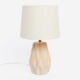 Pink Ceramic Linen Shade Lamp 35cm  - Image 1 - please select to enlarge image