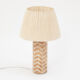 Beige & Brown Wooden Table Lamp 50x30cm - Image 1 - please select to enlarge image