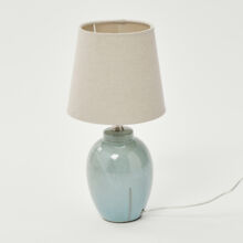 Teal Ceramic Table Lamp 39x20cm