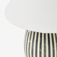 Grey & White Striped Table Lamp 50x36cm - Image 2 - please select to enlarge image