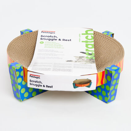 Multicoloured Round Cat Scratcher 11x39cm - Image 1 - please select to enlarge image