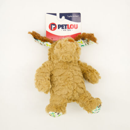 Brown Plush Dog Pet Toy 21x9cm - Image 1 - please select to enlarge image