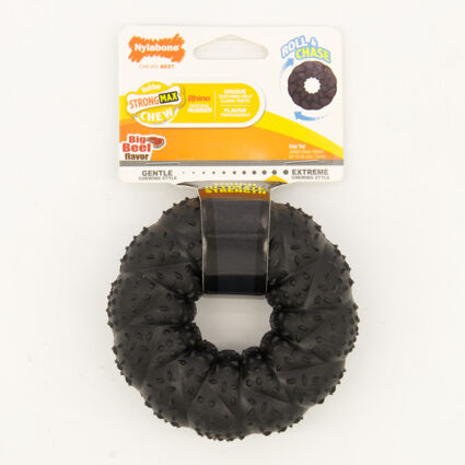 Black Roll & Chase Dog Chew Toy 9.5x9.5cm - Image 1 - please select to enlarge image