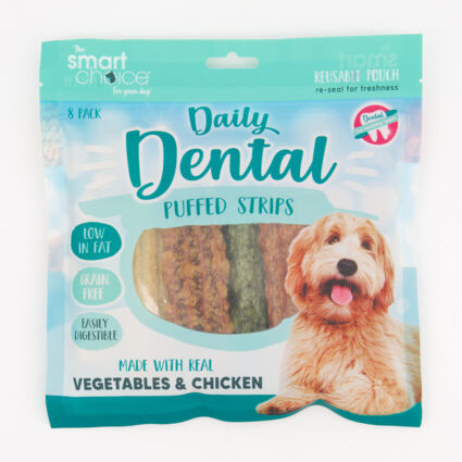 Eight Pack Daily Dental Puffed Strips 96g - Image 1 - please select to enlarge image