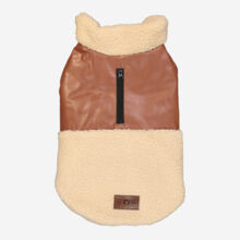 Large Brown Boucle Pet Coat