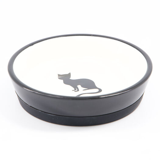 Schwarzer runder Haustiernapf 3,5x14,5cm - Bild 1 - bitte auswählen, um das Bild zu vergrößern