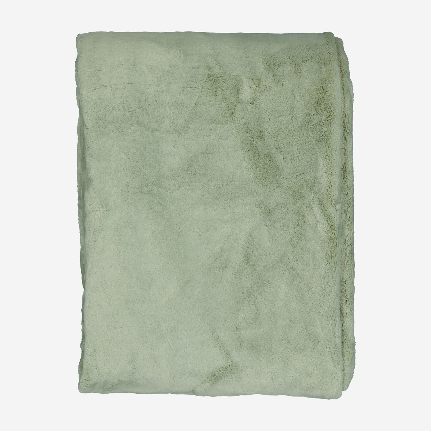 Salbeigrüne Decke aus Samtplüsch 127x178cm