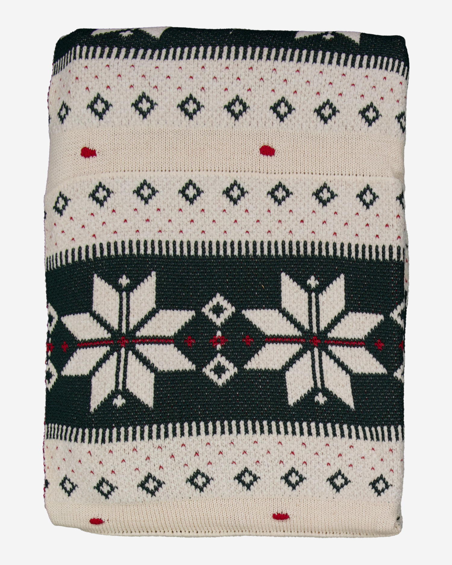 Mehrfarbige Weihnachtsdecke mit Fair-Isle-Muster 127x178cm