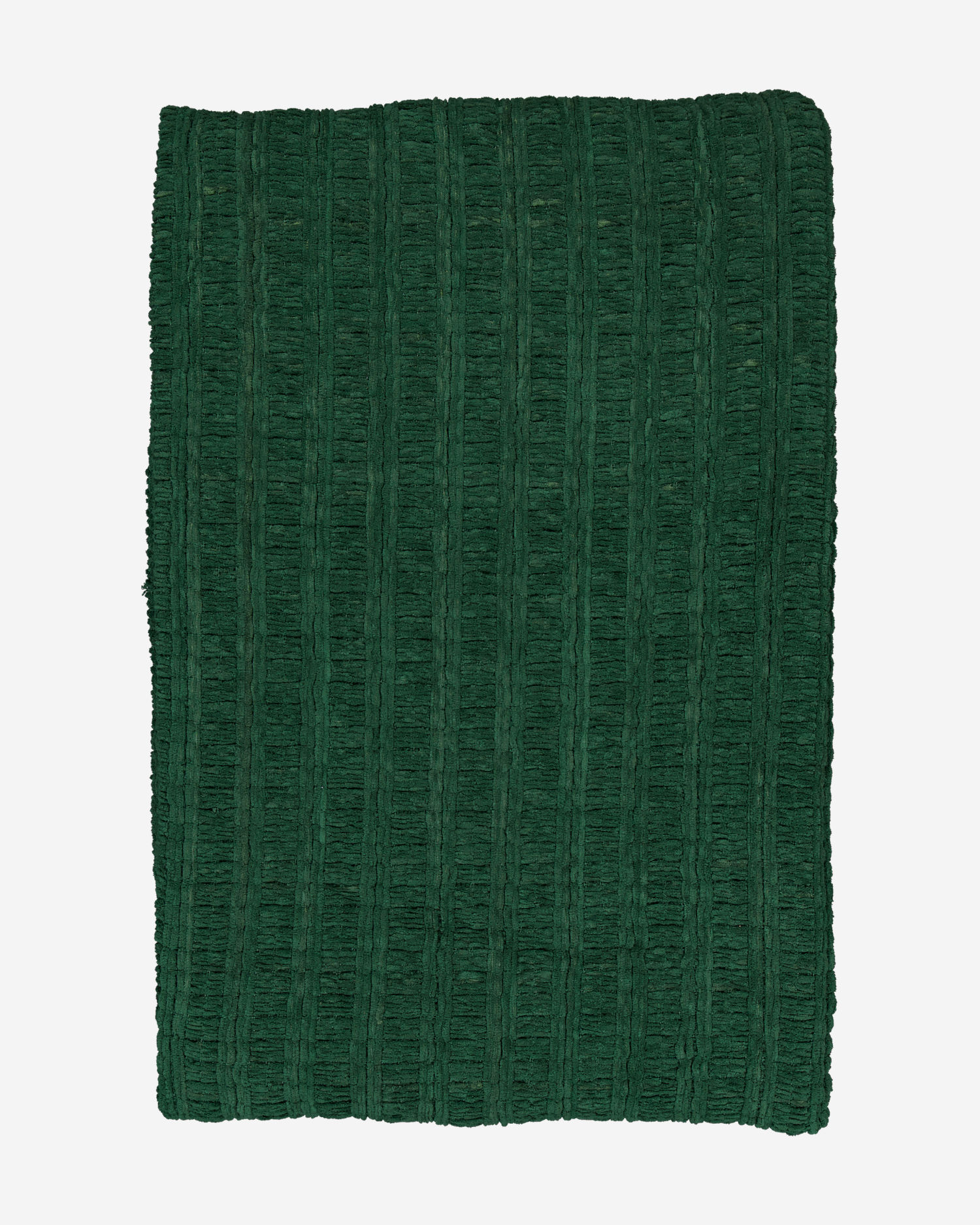 Dunkelgrüne Decke mit gestrickter Oberfläche 127x178cm