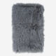 Grey Metalic Faux Fur Throw 127x152cm  - Image 1 - please select to enlarge image
