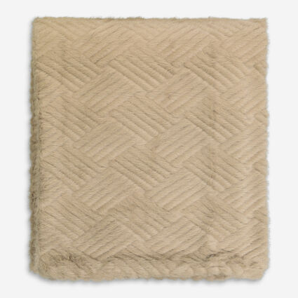 Brown Reversible Throw 127x152cm - Image 1 - please select to enlarge image