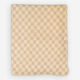 Taupe Faux Fur Checkerboard Throw 127x152cm - Image 1 - please select to enlarge image