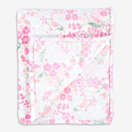Multicoloured Floral Throw 152x178cm - Image 1 - please select to enlarge image