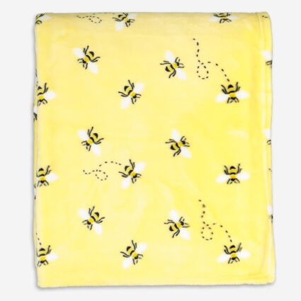 Yellow Flying Bees Throw 152x178cm - Image 1 - please select to enlarge image