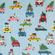 Blue Christmas Motif Throw 177x152cm - Image 2 - please select to enlarge image