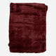 Red Faux Fur Throw 130x180cm - Image 1 - please select to enlarge image