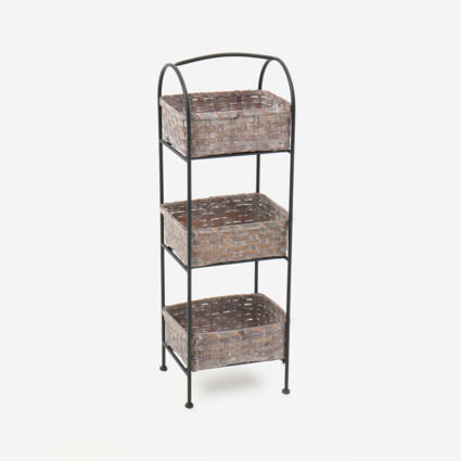 Grey Three Tier Basket Caddy - Image 1 - please select to enlarge image