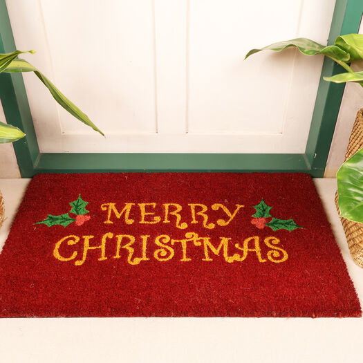 Rote Fußmatte mit Aufschrift 45x75cm - Bild 1 - bitte auswählen, um das Bild zu vergrößern